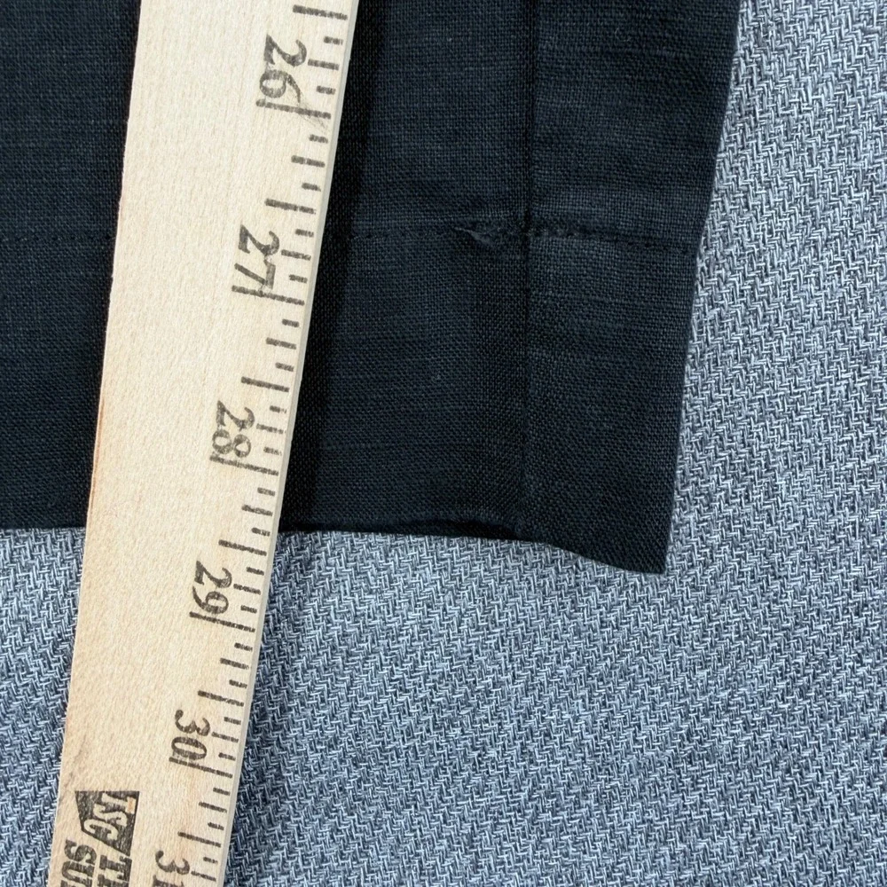 Quince European Linen Patch Pocket Wide Leg Pants Black 16 Minimalist Neutral